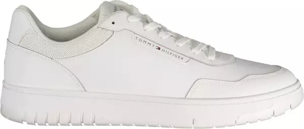 White Polyurethane Men Sneaker