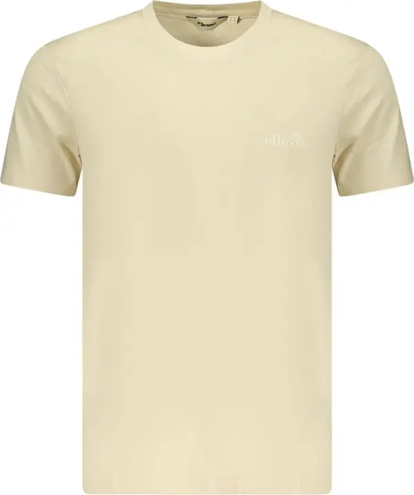 Beige Cotton Men T-Shirt