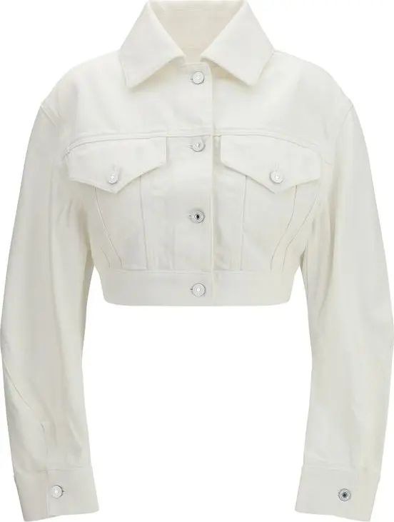 White Cotton Denim Jacket