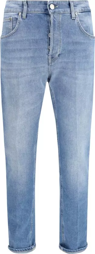 Blue Cotton Slim Fit Jeans