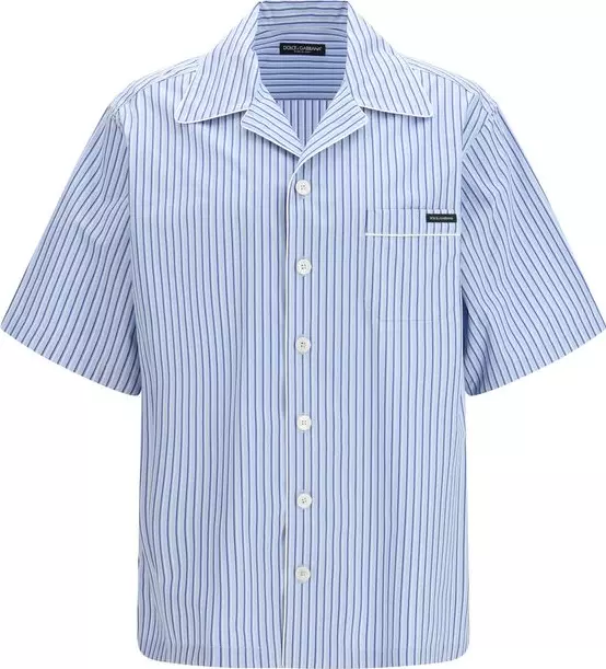 Blue Cotton Shortsleeve Shirt
