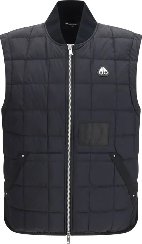 Black Nylon Sleeveless Jacket