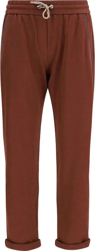 Bordeaux Cotton Casual Pants
