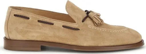 Brown Calf Leather Bos Taurus Slip-On Loafers