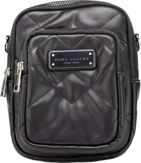 Marc Jacobs Pillow Small Black Quilted Smooth Leather Crossbody Handbag Purse