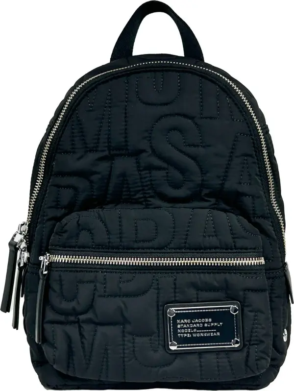 Marc Jacobs Small Black Quilted Backpack Bookbag