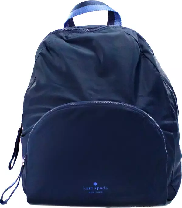 Kate Spade Arya Medium Nylon Nightcap Blue Packable Backpack BookBag Bag