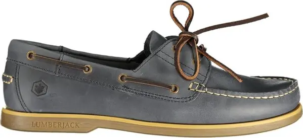 Blue Leather Men Classic Shoe