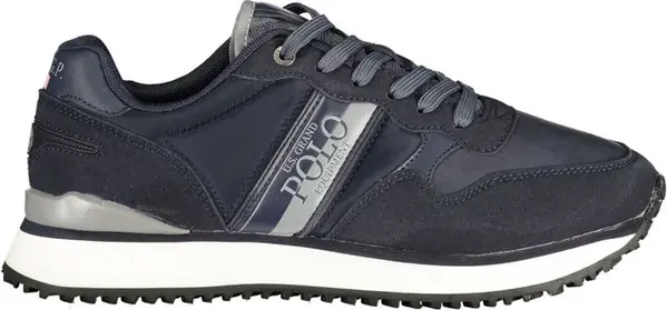 Blue Polyurethane Men Sneaker