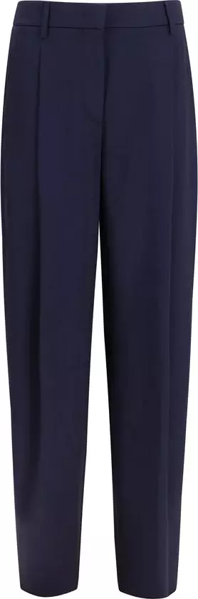 Blue Silk Casual Pants