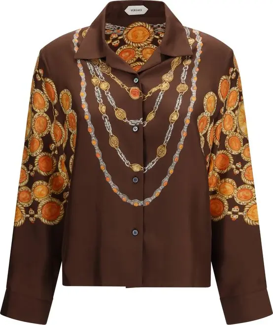 Brown Fabric Pattern Shirt