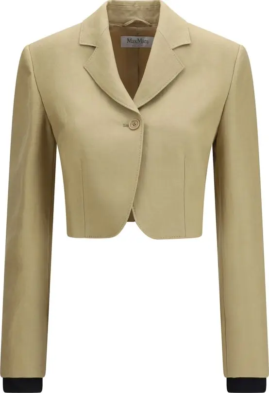 Beige Linen Denim Jacket