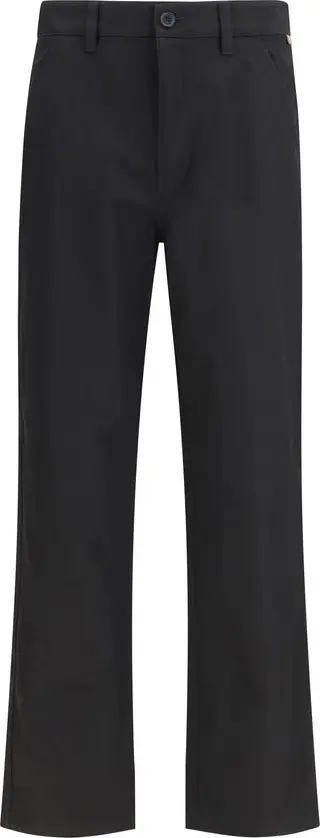 Black Cotton Chino Pants