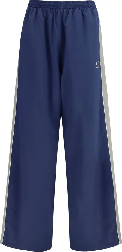 Blue Polyester Joggers (Workout Pants)