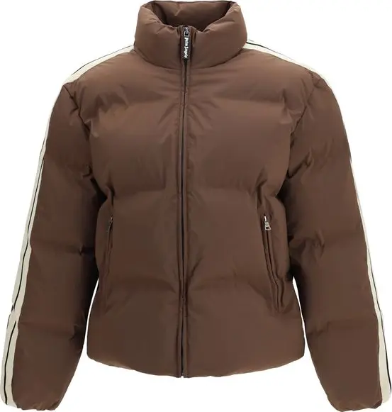 Brown Polyamide Full-Length Jacket