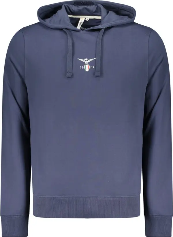 Blue Cotton Men's Hoodie