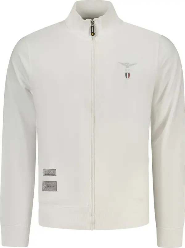White Cotton Men Sweatshirt