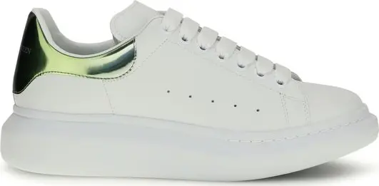 White Calf Leather Bos Taurus Platform Sneakers