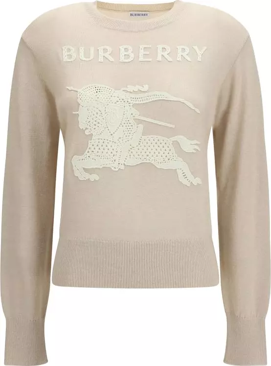 Beige Polyester Sweatshirt