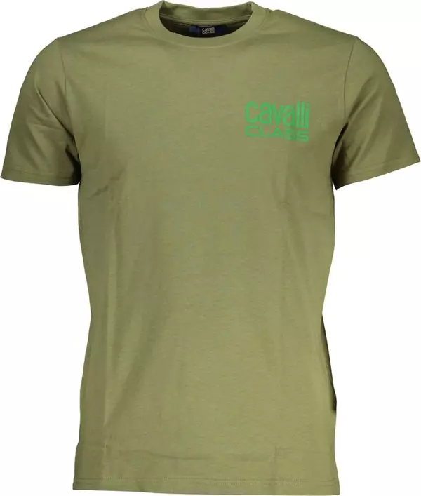 Green Cotton Men T-Shirt