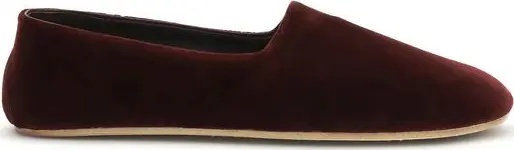 Bordeaux Cotton Slip-On Loafers