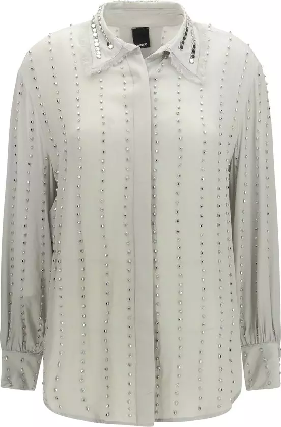 Gray Viscose Pattern Shirt