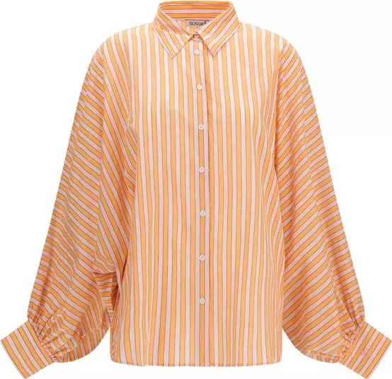 Orange Cotton Pattern Shirt