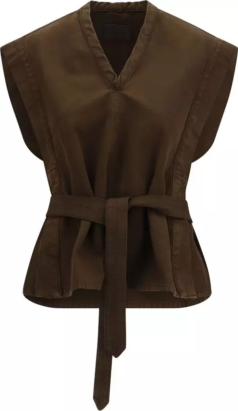 Brown Cotton Blouse