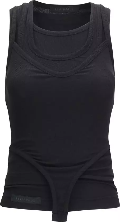 Black Lyocell Tank Tops