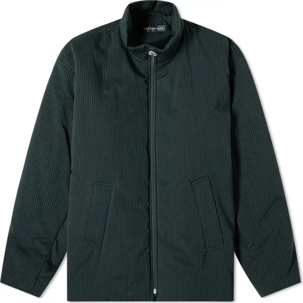 Black Cotton Full-Length Jacket