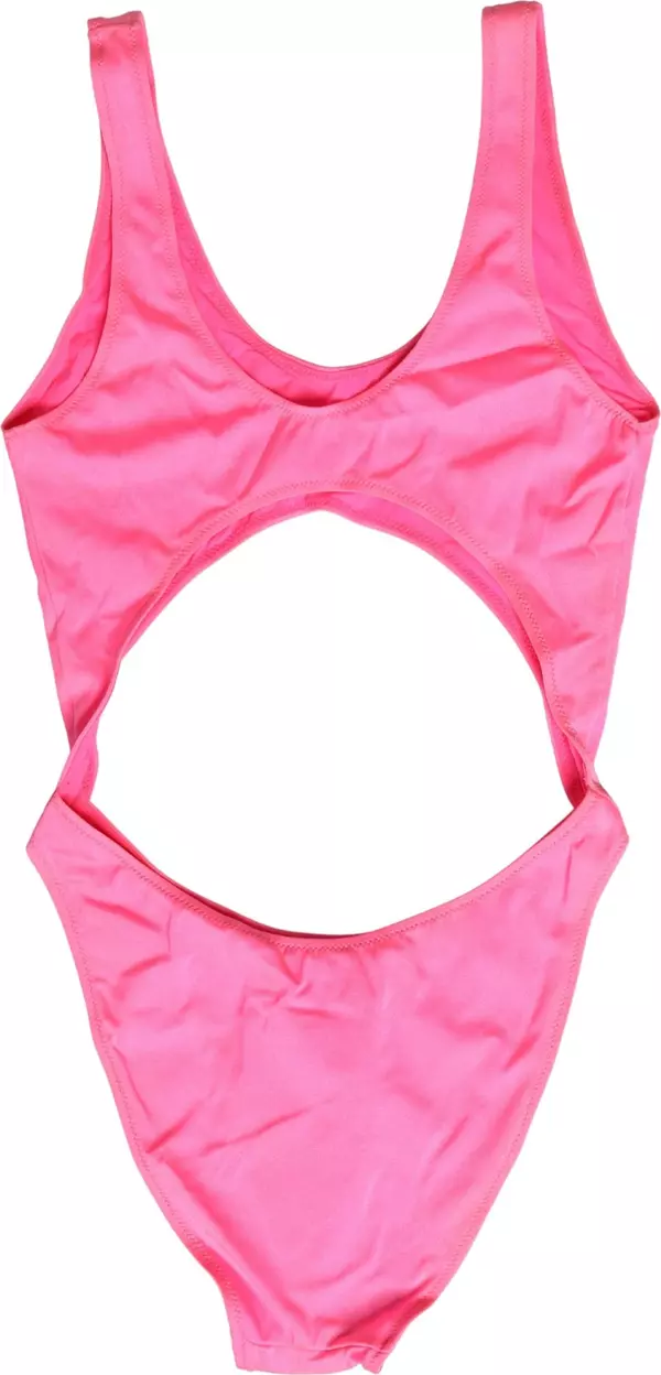 Pink Cut-Out High Leg One Piece Swimsuit Swimwear