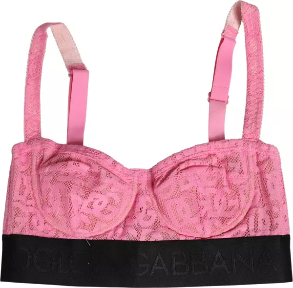 Pink Semi-Pad Underwire Balconette Bra Underwear