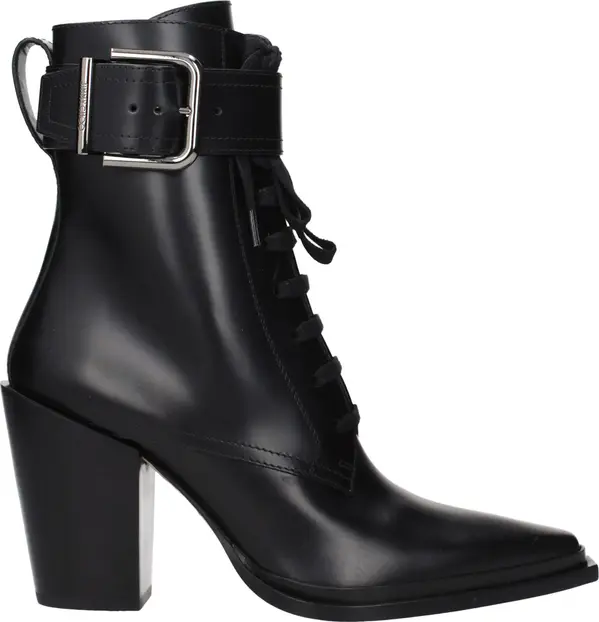 Black Leather Ankle Boots