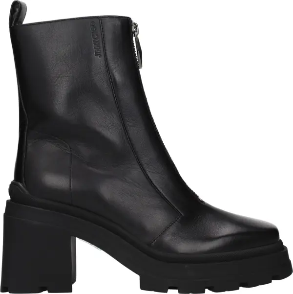 Black Leather Ankle Boots