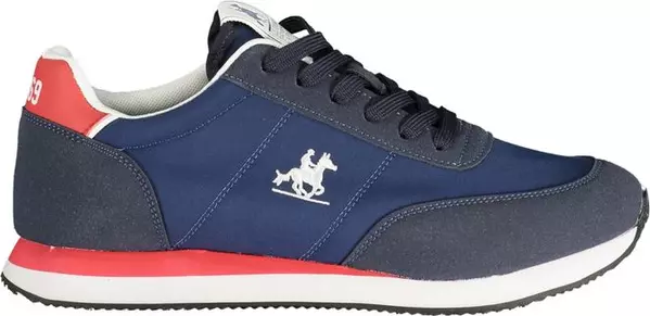 Blue Polyester Men Sneaker