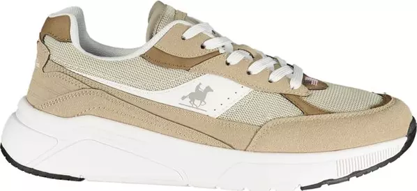 Beige Polyurethane Mens Sneaker