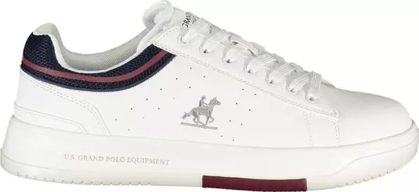 White Polyurethane Men's Sneaker