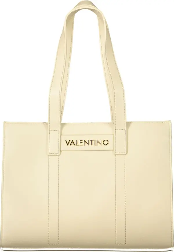 Beige Polyurethane Womens Bag