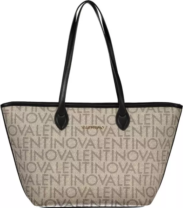 Beige Polyurethane Women's Bag