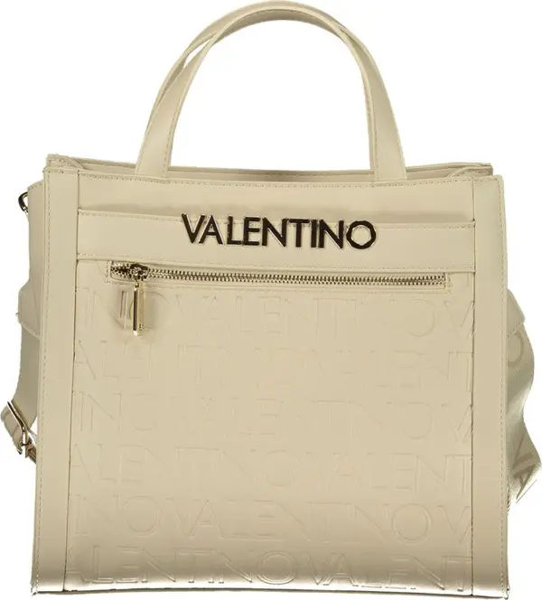 Beige Polyurethane Women's Bag