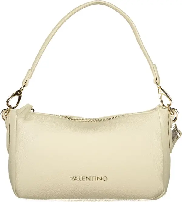 Beige Polyurethane Women's Bag with Shoulder Strap