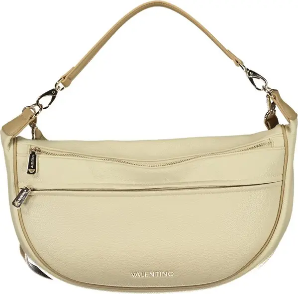 Beige Polyurethane Women's Bag
