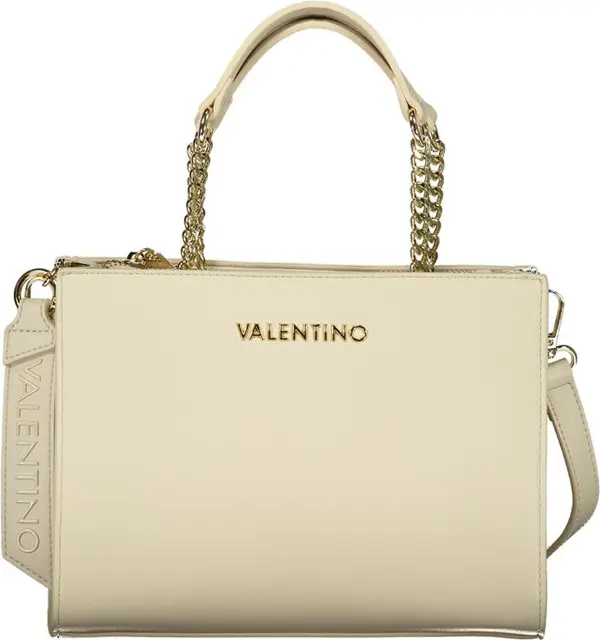 Beige Polyurethane Women's Bag