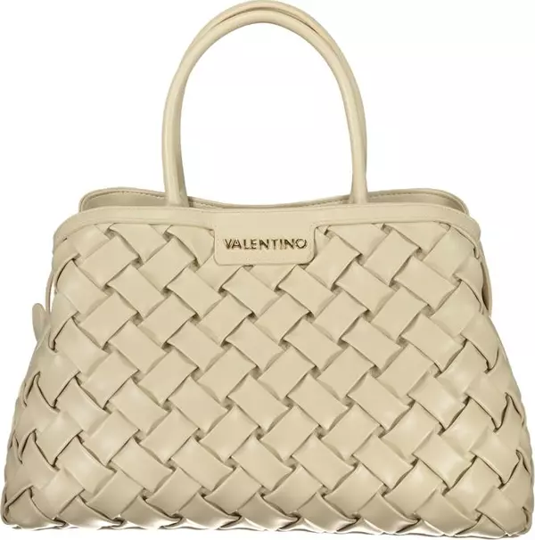 Beige Polyurethane Women's Bag