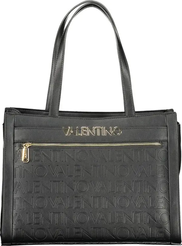 Nero Polyurethane Women's Bag With Multiple Compartments
