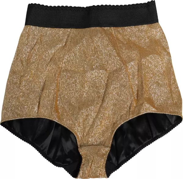 Gold Silk Blend High Waist Girdle Panty Underwear