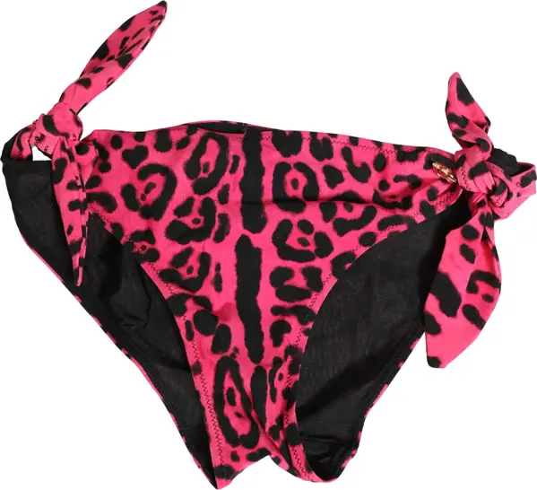 Pink Leopard Print Bikini Bottom Beachwear Swimwear