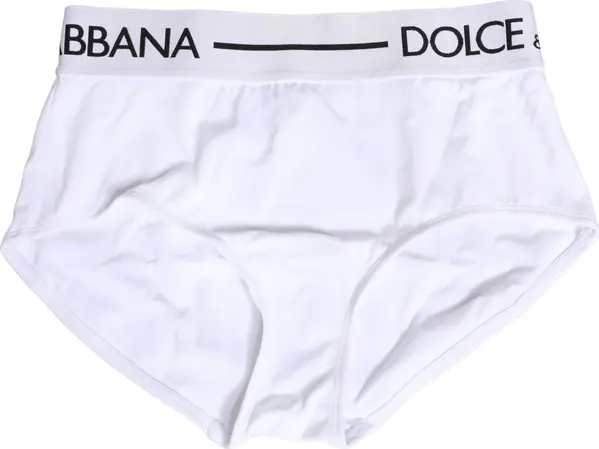 White Nylon Logo Waistband Panty Underwear