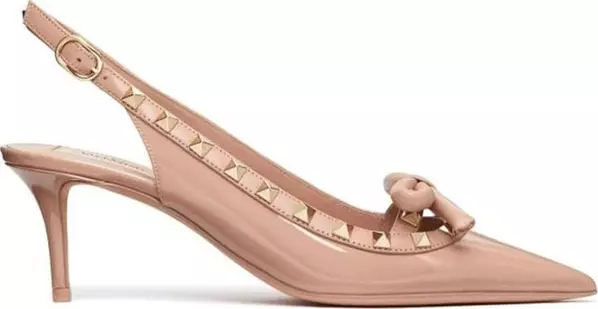 Beige Calfskin High Heel Pumps