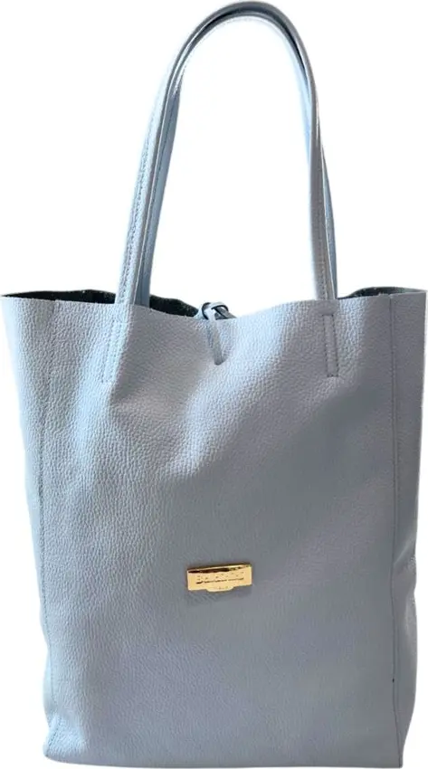 Blue Cowhide Clutch Bag